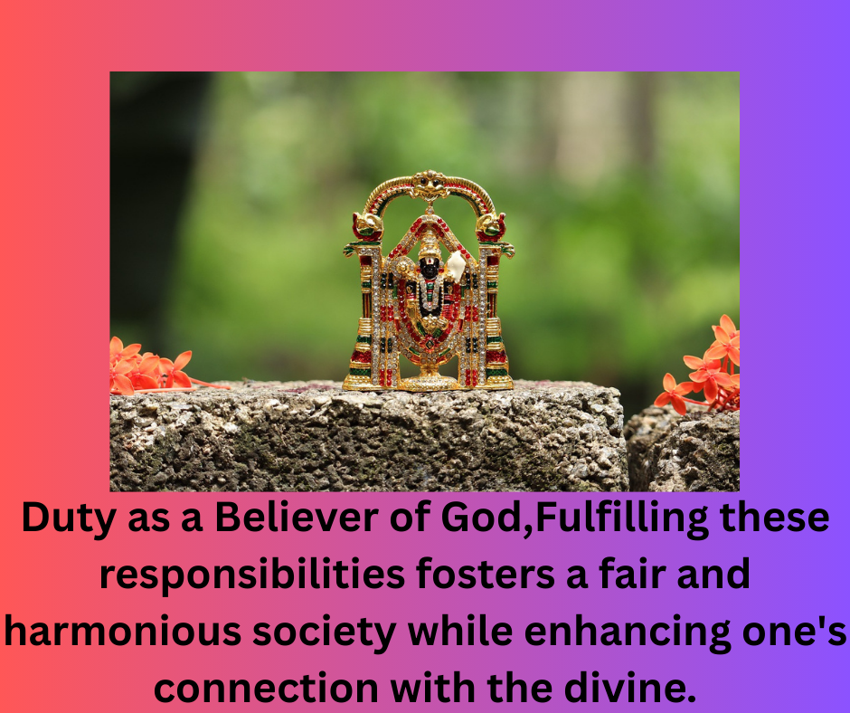 Duty as a Believer of God