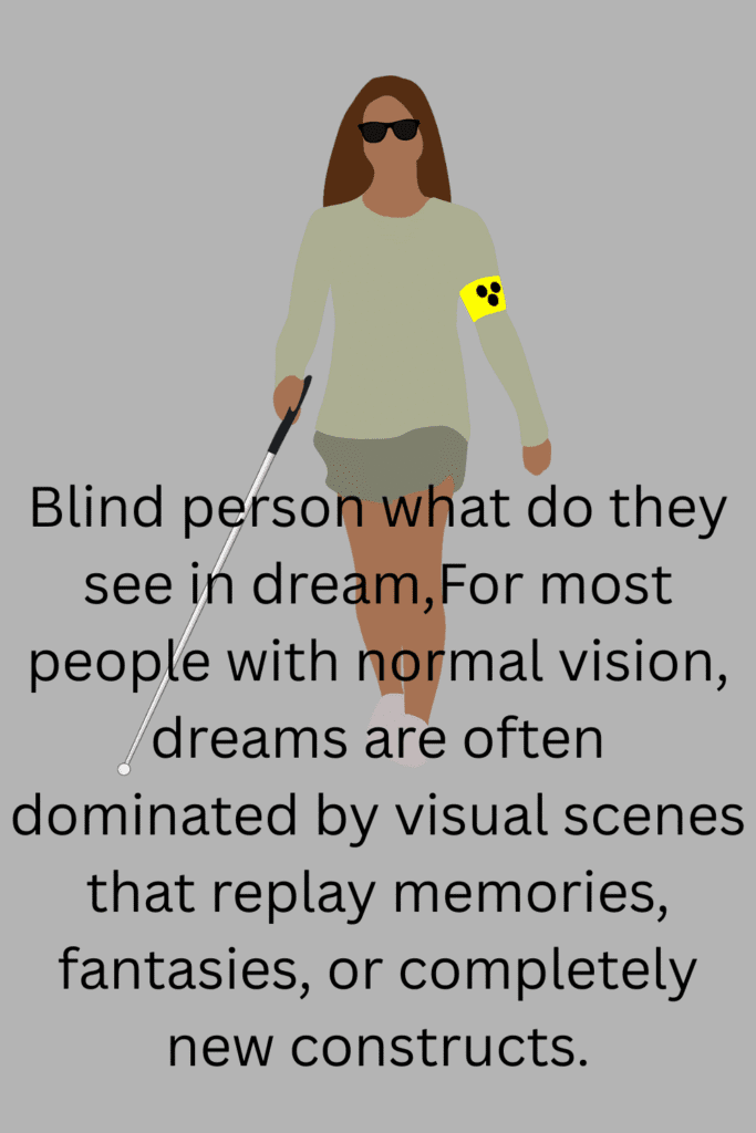 Blind person what do they see in dreams