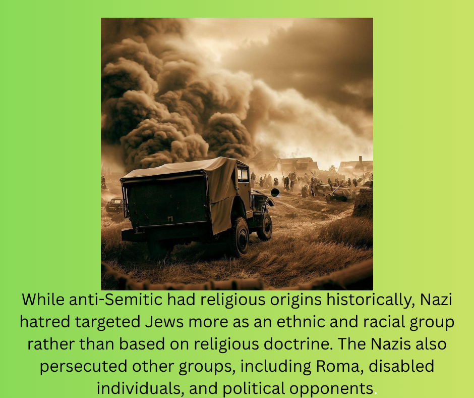 While anti Semitic had religious